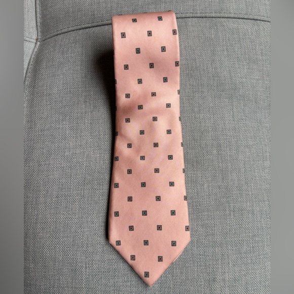 Christian Dior Vintage Pink Patterned Tie - Picture 9 of 9
